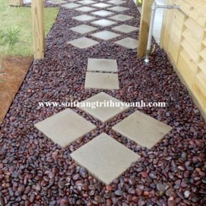 Đẹp hơn cho lối đi rải sỏi đỏ bóng