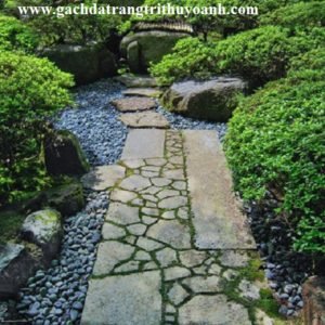 Sỏi đen tự nhiên trang trí cảnh quan sân vườn