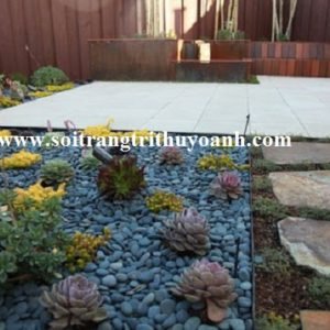 Đẹp hơn cho tiểu cảnh trang trí bằng sỏi đen tự nhiên