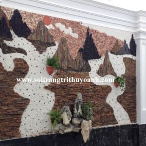 Tô điểm cho không gian sân vườn bằng sỏi hồng tự nhiên