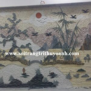 Sỏi hồng tự nhiên trang trí tiểu cảnh sân vườn