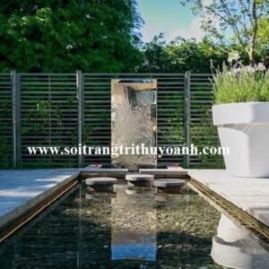 Sỏi đen tự nhiên trang trí hồ cá ngoài trời