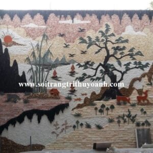 Sỏi hồng tự nhiên trang trí tiểu cảnh nội thất