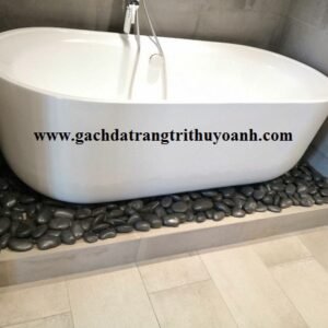 Không gian phòng tắm thêm đẹp khi sử dụng sỏi trang trí tô điểm thêm