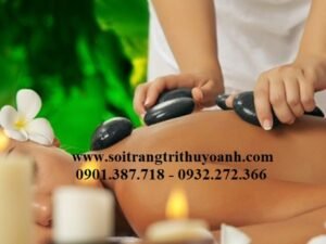 Giảm stress trong trị liệu massage bằng sỏi
