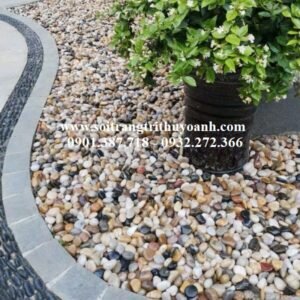 Tô điểm cho cảnh quan sân vườn bằng sỏi bóng nhập khẩu